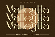 Valleytta Retro Display Typeface, a Sans Serif Font by Guna Studio (Thumbnail 1 of 15)