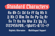 Miltorn - Display Blacklatter, a Font by Letterhend Studio (Thumbnail 5 of 9)