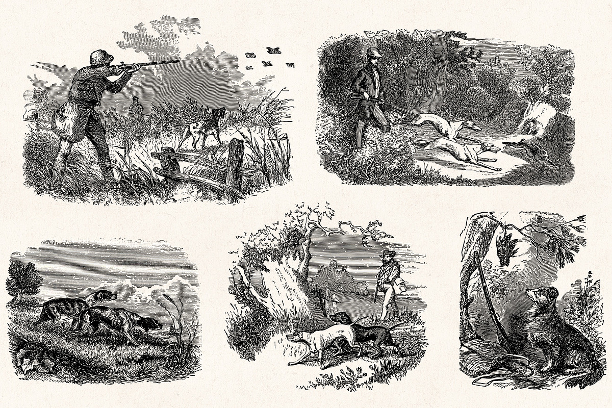 Hunting - Vintage Illustrations, a Sport Illustration by Graphic Goods (Photo 10 of 12)