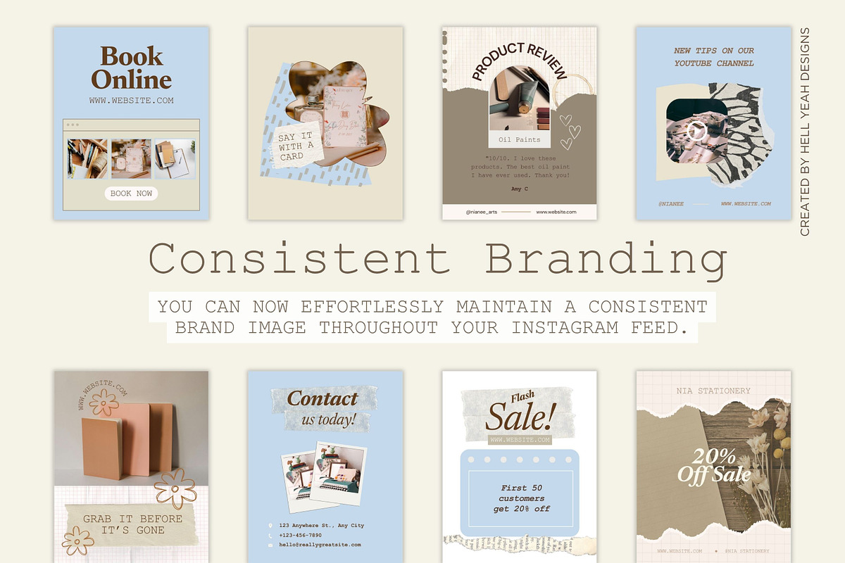 Nostalgia Instagram Post Templates, a Social Media Template by Hell Yeah Designs (Photo 6 of 9)