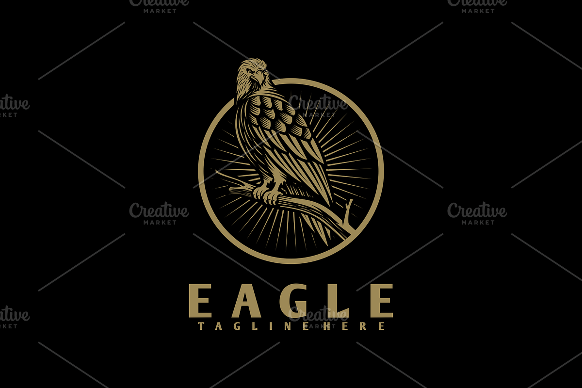 Eagle Vintage Logo, a Branding & Logo Template by VectorCrow (Photo 2 of 3)