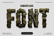 Camouflage Font, a Sans Serif Font by Handmadefont (Thumbnail 1 of 14)
