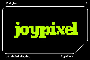 Joypixel - Pixelated Display Font