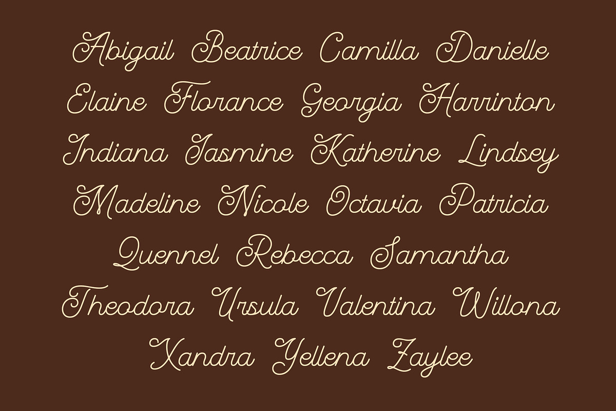 Excilente - Monoline Font, a Script Font by Arendxstudio (Photo 3 of 7)