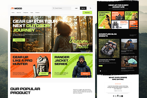Mood - eCommerce Outdoor Gear, an UI Kit Template by Sans Design