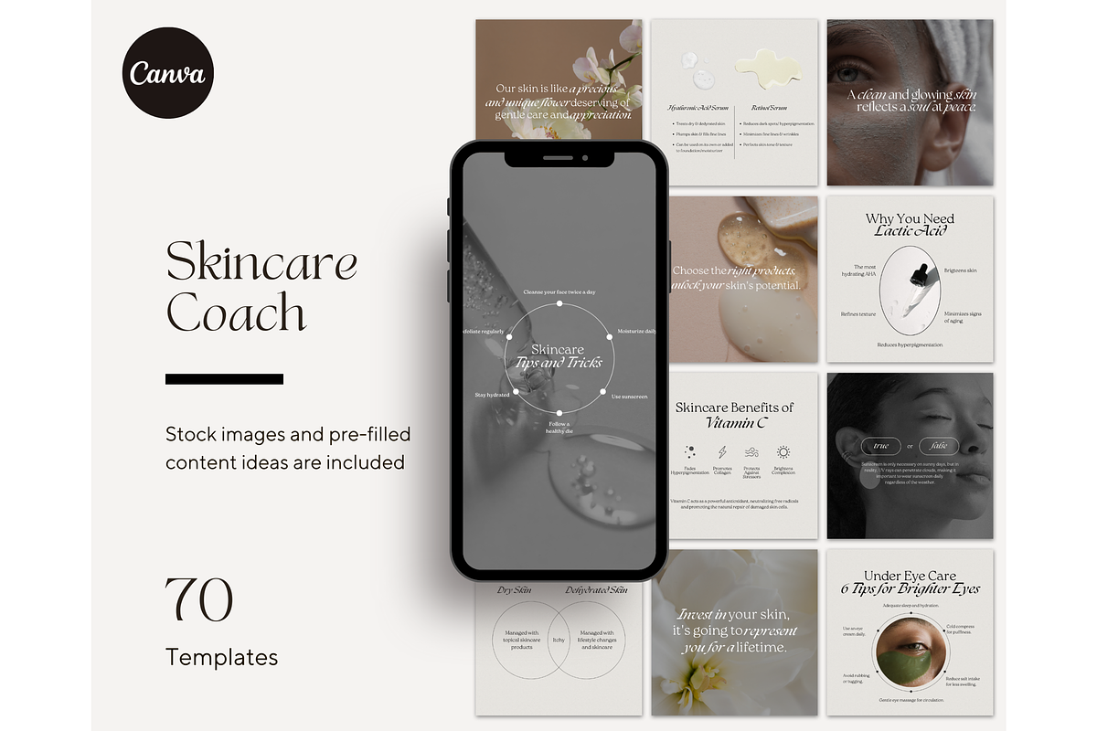Skincare Coach Template | Canva, a Social Media Template by TheTemplateTopia (Photo 1 of 10)
