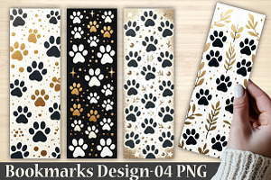 Dog Paw SVG Bookmark Design, a Templates & Theme by Rose Art