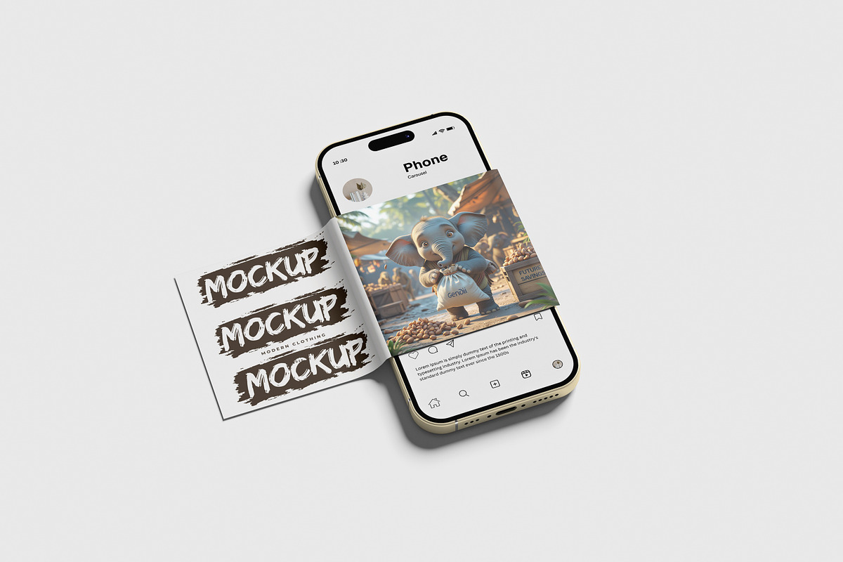 Carousel Mockup, a Device Mockup by Akaimockup (Photo 2 of 5)