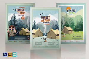 Camping Poster, Flyer