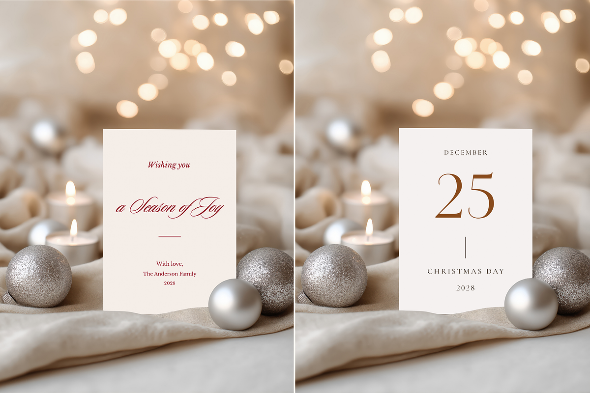 5x7 Holiday Greeting Card Mockup, an Advertising Mockup by Serenefeeling (Photo 2 of 7)