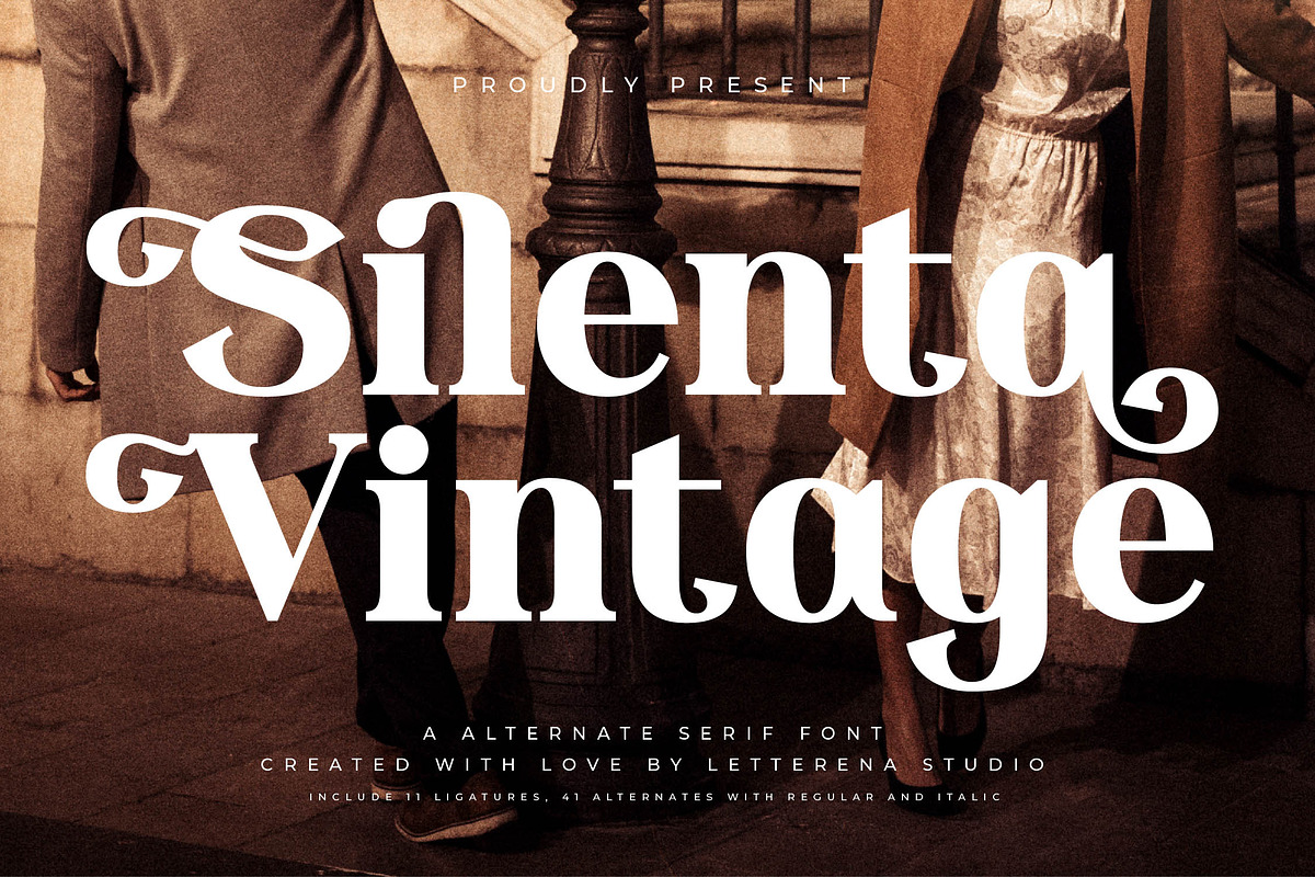 Silenta Vintage Alternate Serif Font, a Serif Font by Letterena Studios (Photo 1 of 15)