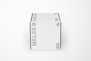 Small Square Mailer Box Mockup