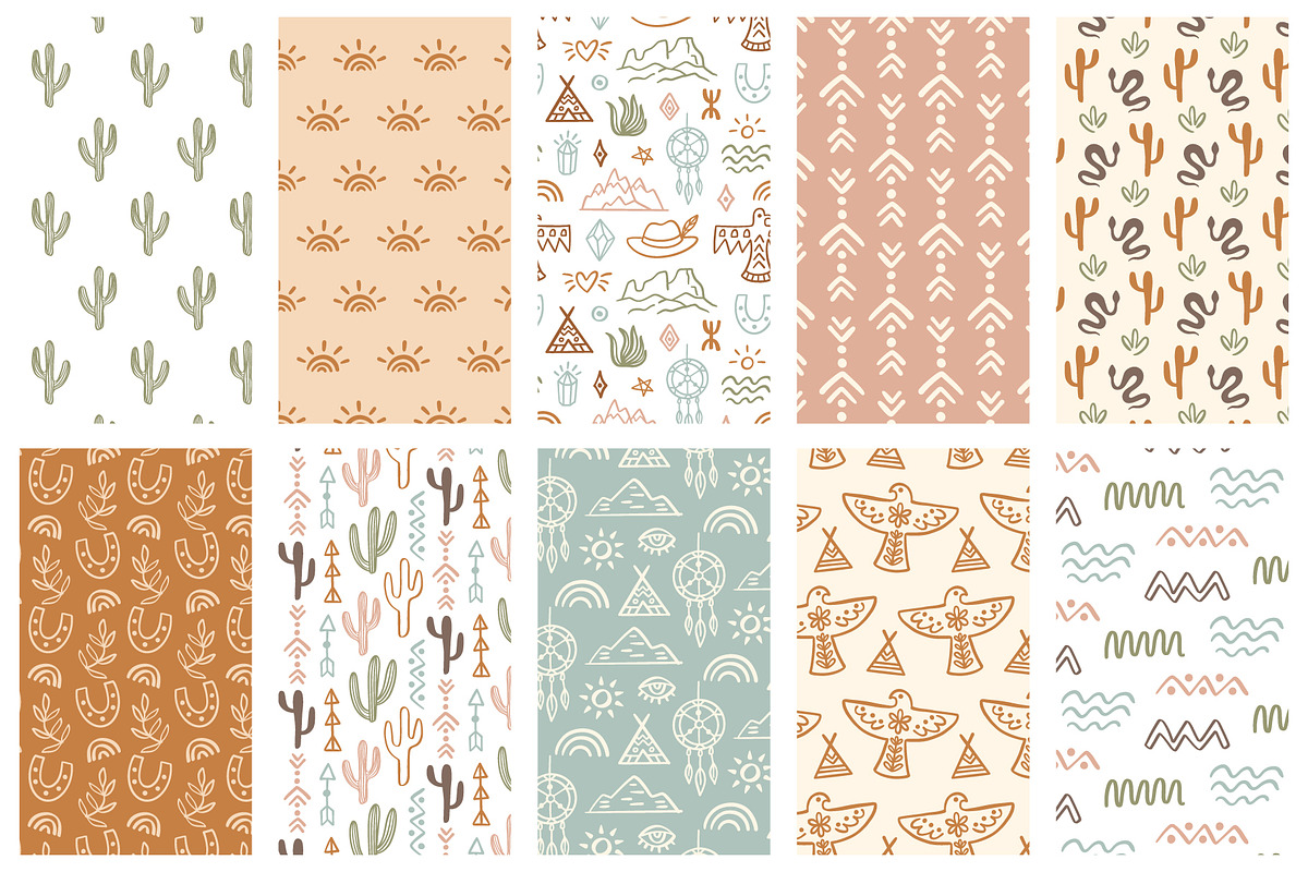 Western Bundle Clipart and Patterns, a Graphic by Katrinelly (Photo 9 of 14)