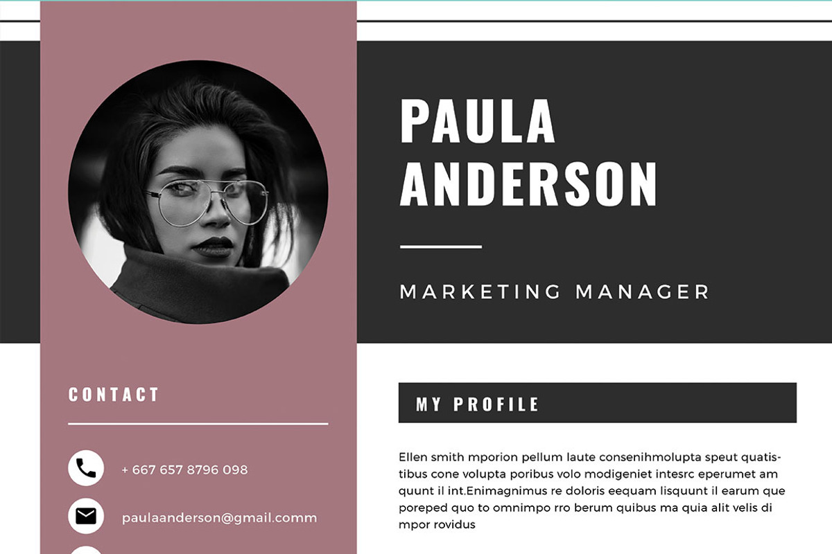 Resume Template / Cv Template, a Resume Template by Symie Design (Photo 5 of 9)