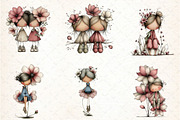 Whimsical Fairy Clipart Bundle, an Illustration by DreamCafeArt (Thumbnail 8 of 8)