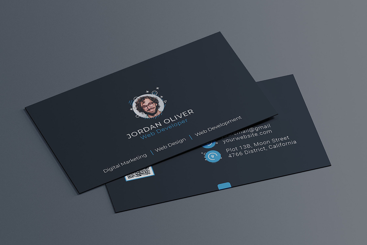 Web Designer Business Card, a Business Card Template by Saman Osama (Photo 1 of 3)