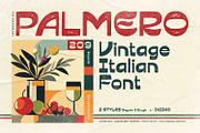 Palmero - Vintage Italian Font, a Sans Serif Font by ikiiko (Thumbnail 1 of 7)