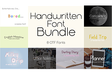 8 English Font Bundle