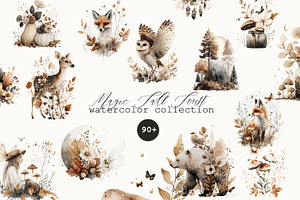 Watercolor Forest Animals