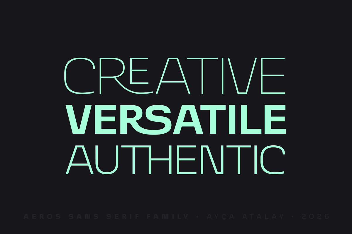 Aeros | Sans Serif Family, a Sans Serif Font by Ayca Atalay (Photo 6 of 7)