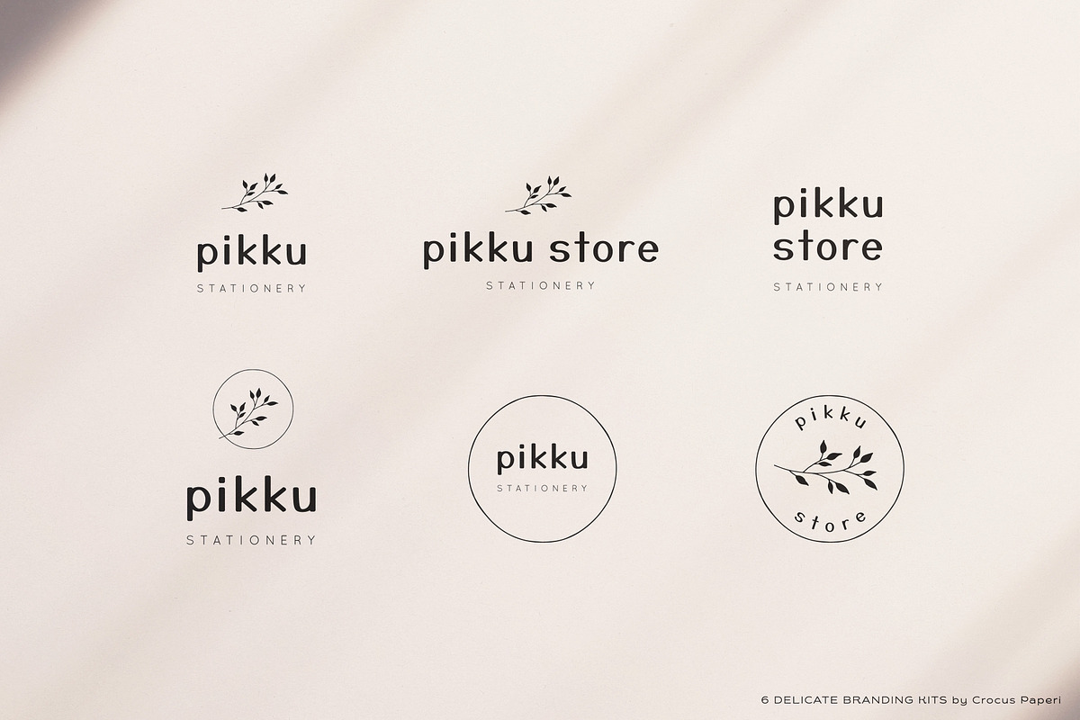 33 delicate logos ~ 6 brand kits, a Branding & Logo Template by Crocus Paperi (Photo 23 of 25)