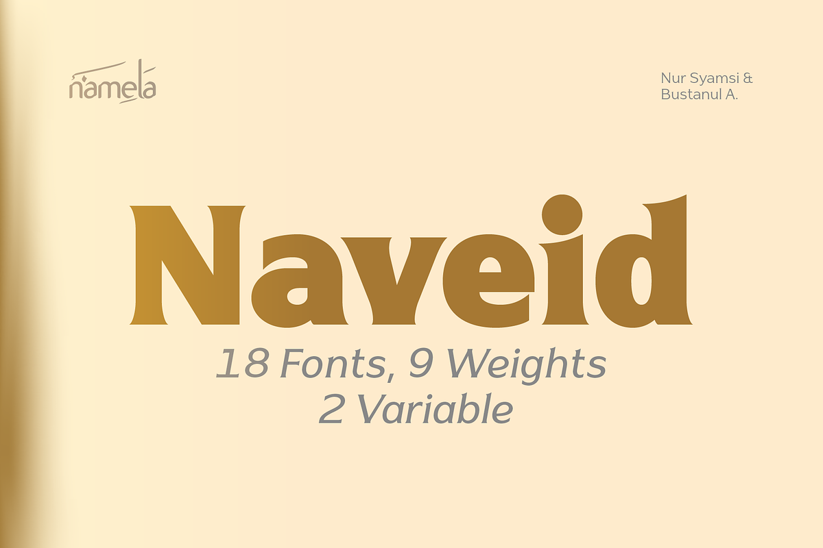 Naveid Elegant Cupped Serif Font, a Serif Font by Namela Studio (Photo 1 of 6)