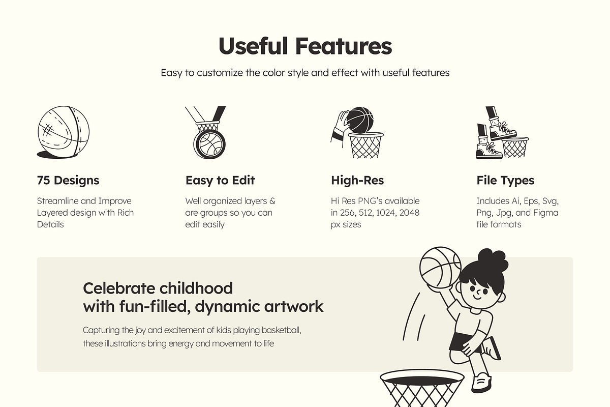 Basketball Illustration, an Outline Icon by Vectors Market (Photo 2 of 8)