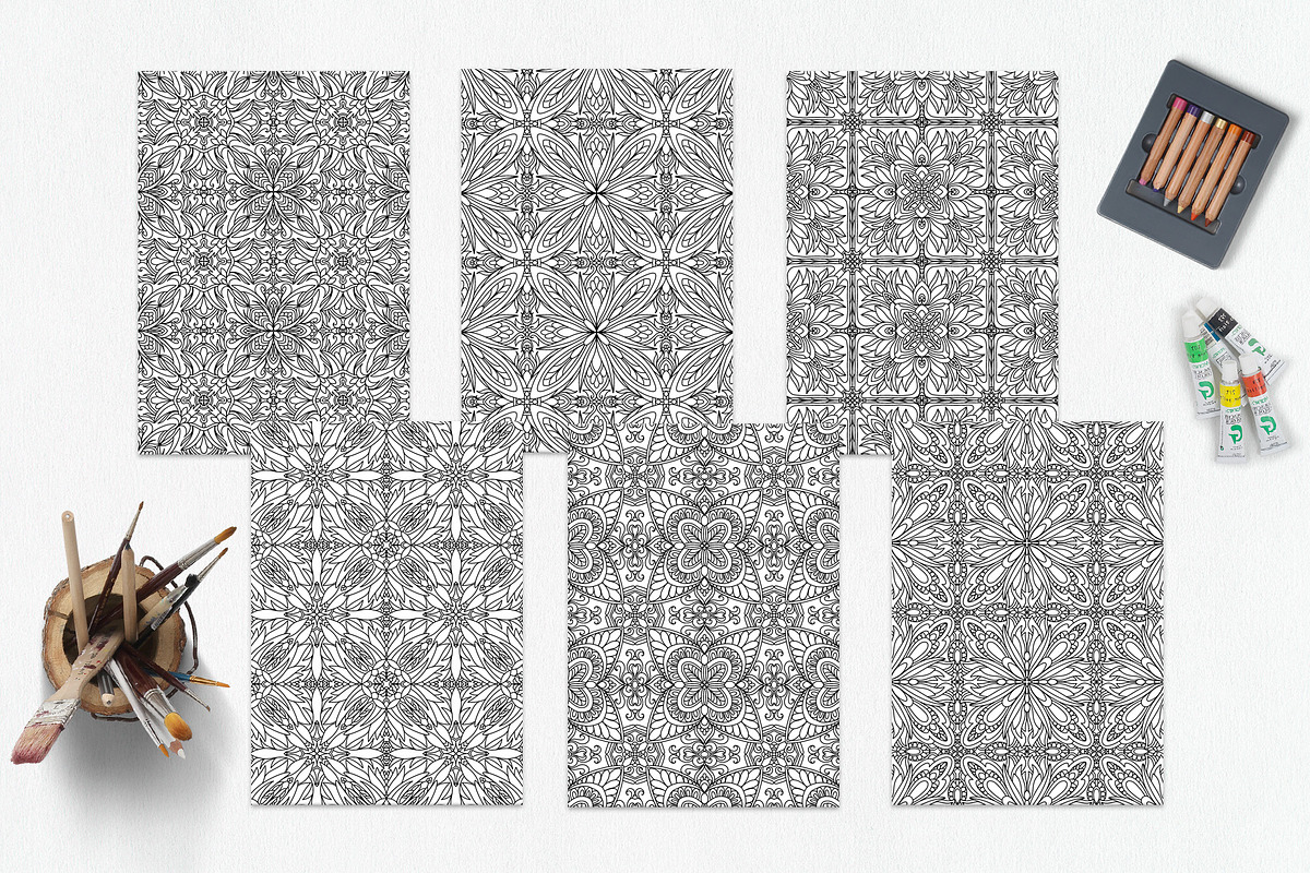 Patterns for coloring PDF,JPG vol-11, a Brochure Template by dnapslvsk (Photo 2 of 6)