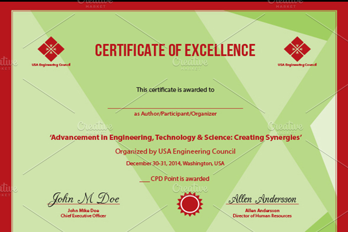 Certificates of Excellence, a Stationery Template by Zia Grfx (Photo 10 of 10)
