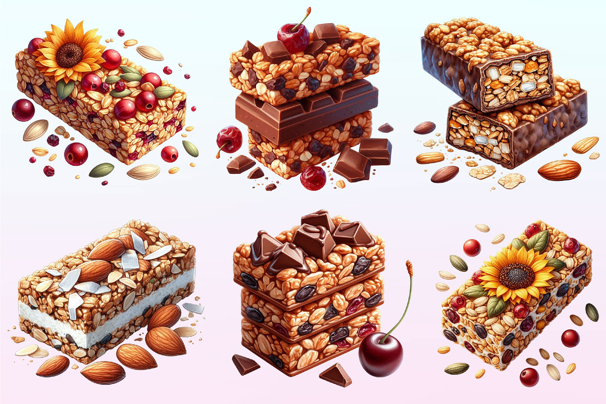 Granola Bar Watercolor Clipart, a Graphic by CitraGraphics (Photo 3 of 4)
