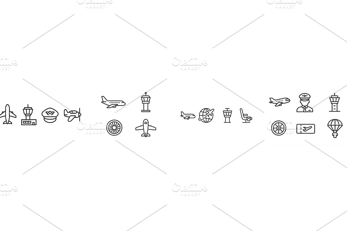 Collection of web icons depicting, a Transportation Illustration by ZinetroN