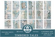 Distressed Aged Paper on Blue Wood, an Illustration by NiiiNArt (Thumbnail 4 of 8)