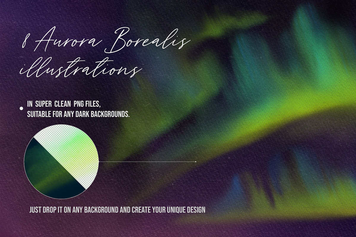 Aurora Borealis-Watercolor overlays, a Texture Illustration by ❤️ KiraSolly (Photo 3 of 7)