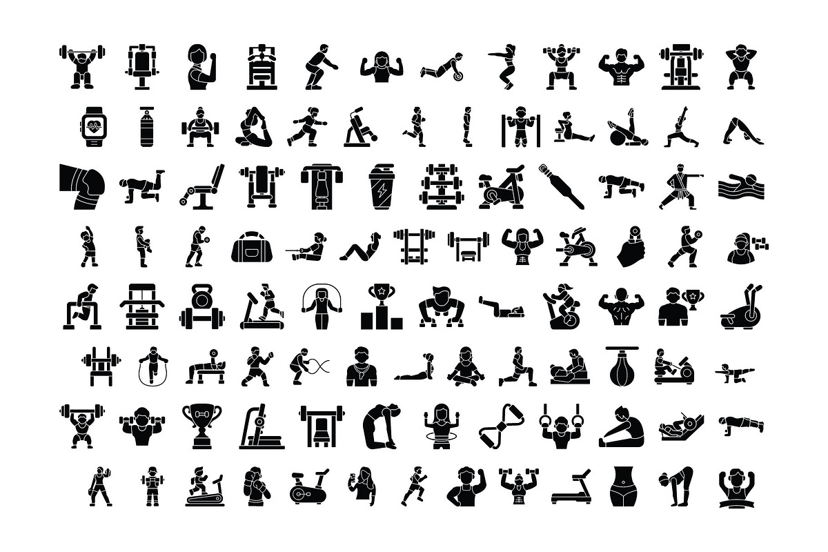 Workout Vector Icons Pack, a Solid Icon by Vector Portal (Photo 3 of 5)