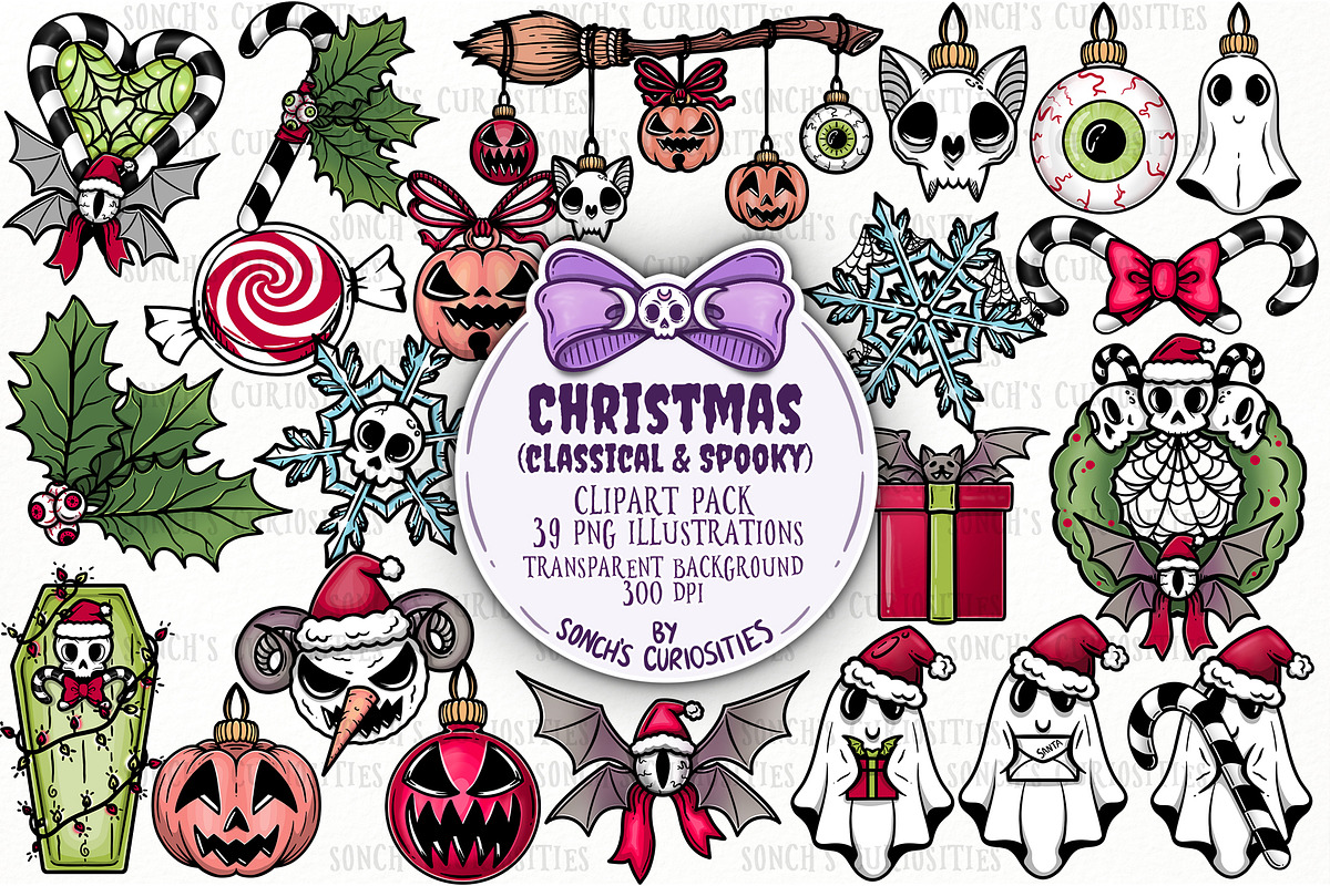 Spooky Christmas - PNG illustrations, a Seasonal Illustration by Sonch' s Curiosities (Photo 1 of 4)