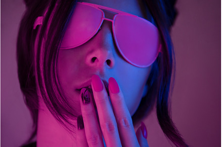 Sensual young woman portrait in pink, a Person Photo by P&G