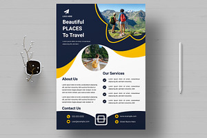 Travel Agency Flyer Template, a Flyer Template by MightyDesign