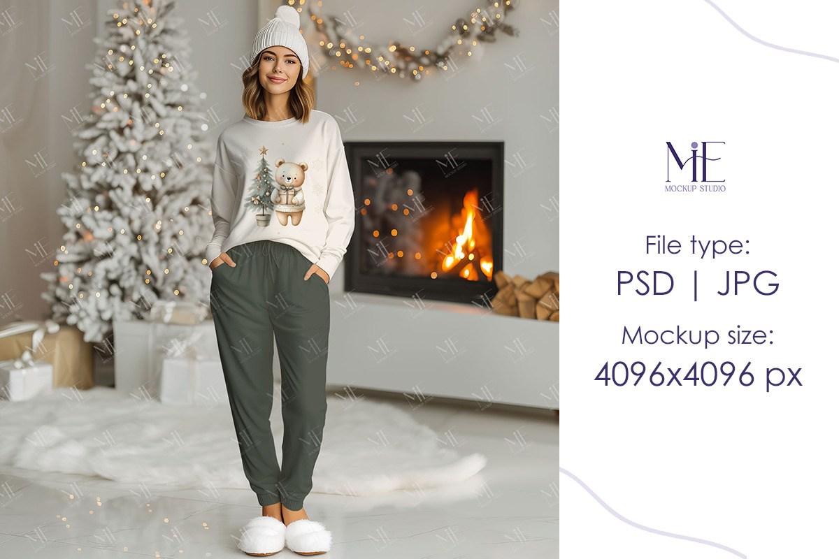 Women’s Pajama Mockup Adult Loungew, a Mockup by Mie Mockup Studio (Photo 6 of 7)