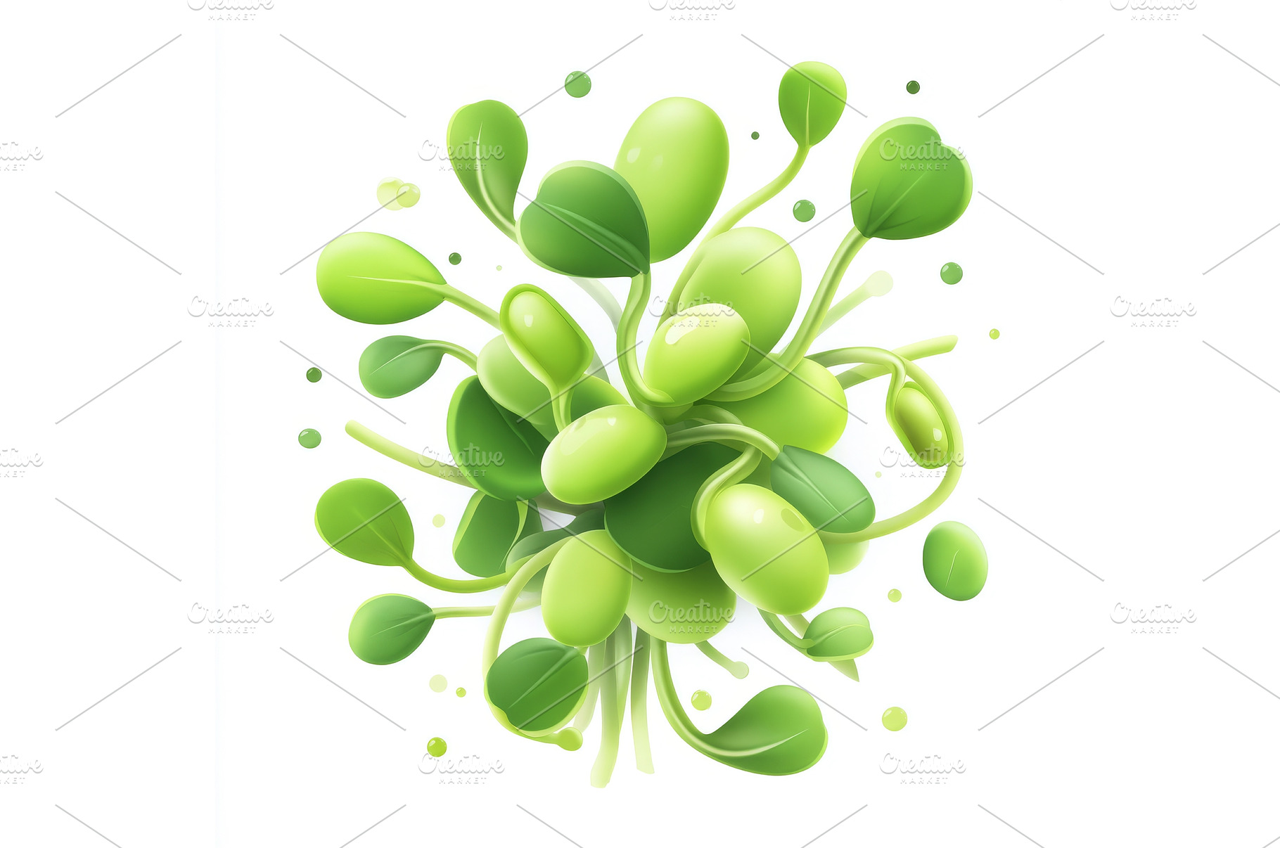 Isolated fresh organic microgreen, a Nature Photo by ZinetroN
