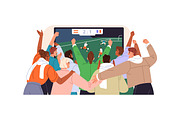 Football fans support teams set, a Sport Illustration by PaperTrident (Thumbnail 2 of 7)