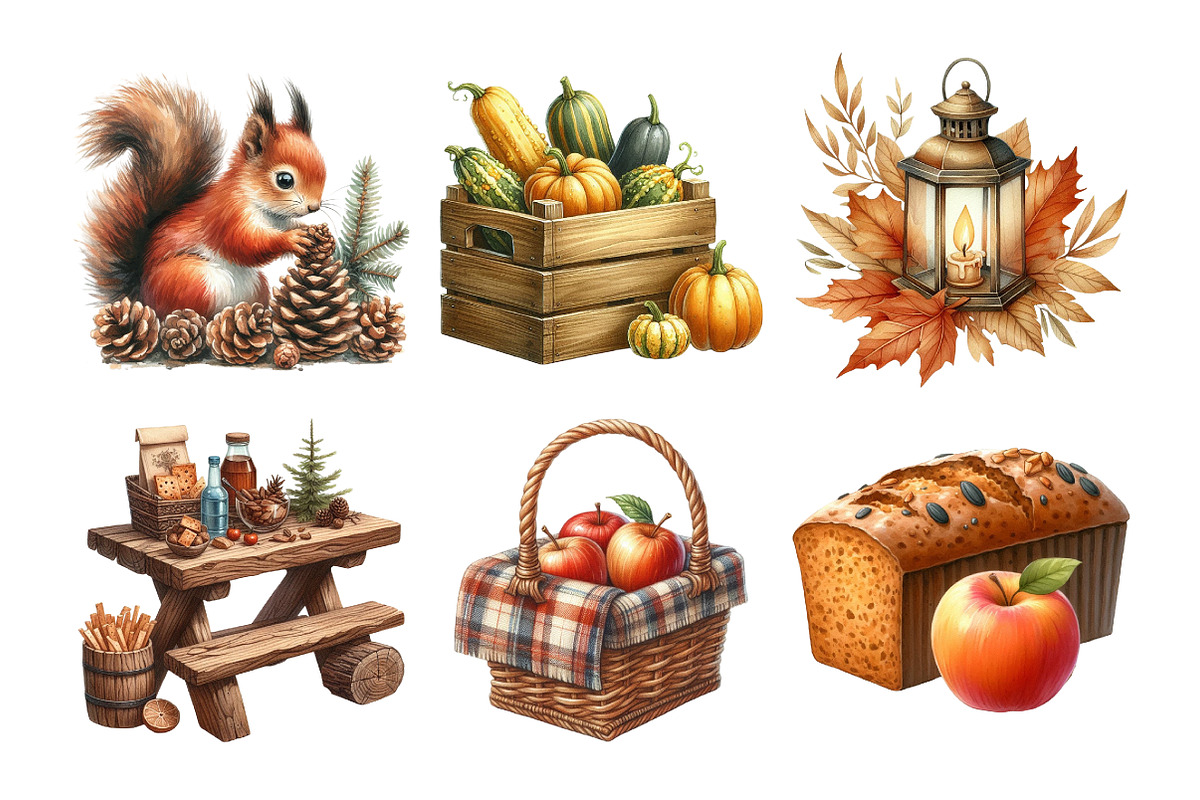 Autumn Cottagecore Clipart, an Illustration by Daily.Designs (Photo 3 of 5)