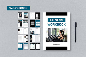 Fitness Simple Modern Workbook, a Brochure Template by UICreative