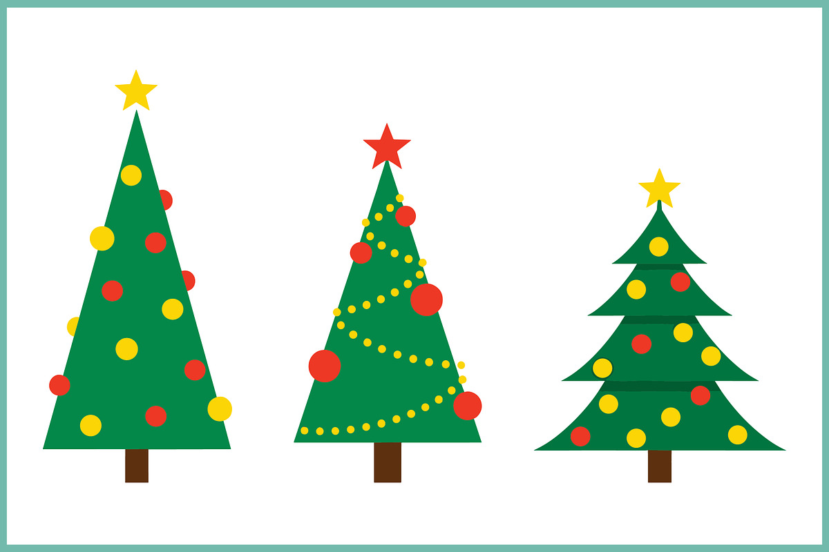 Christmas Decorative Tree Vector SVG, a Seasonal Illustration by Gfx Expert Team (Photo 1 of 4)