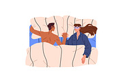 Families, couples sleep together set, a Person Illustration by PaperTrident (Thumbnail 2 of 11)