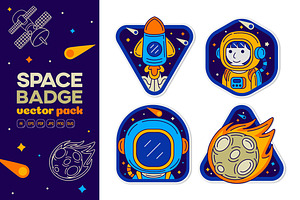 Space Badge Vector Pack 03