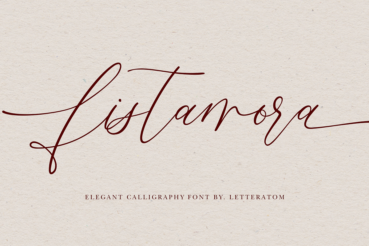 Fistamora, a Script Font by Letteratom (Photo 1 of 6)