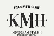 Engraved Serif - Monogram, a Serif Font by MaxArt Foundry (Thumbnail 1 of 3)