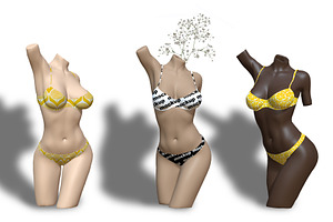 Mockup Swimsuit Mannequins