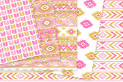 Pink & Gold Boho Seamless Patterns, a Pattern Graphic by Avenie Digital (Thumbnail 3 of 4)