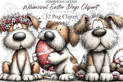 Whimsical Easter Dogs Clipart, an Illustration by designcity5 (Thumbnail 1 of 5)